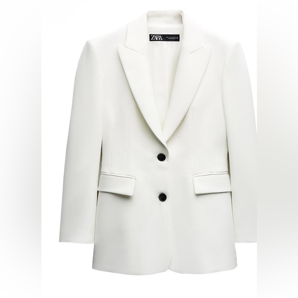 Zara FITTED SHOULDER PAD BLAZER
